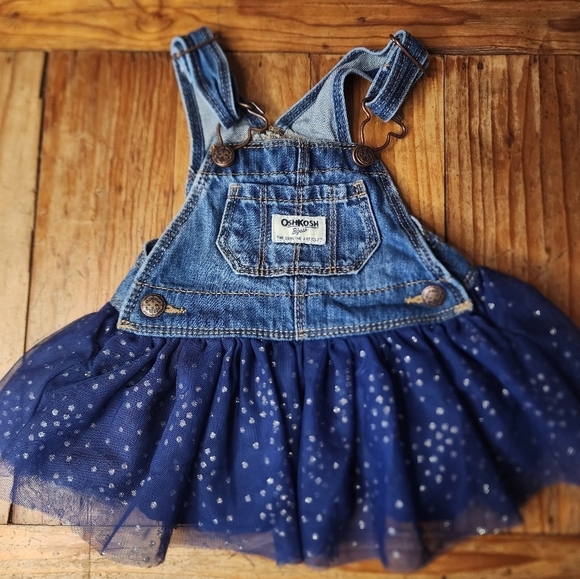OshKosh B'gosh Other - OshKosh B'Gosh Sparkle Jean Overalls Size 3-6 Months